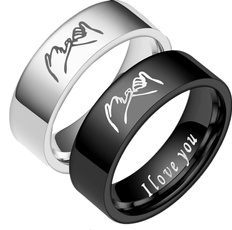 Couple Rings, Steel, coupleringsforhimandherset, Engagement