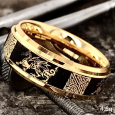Jewelry, gold, unisex, dragonpattern