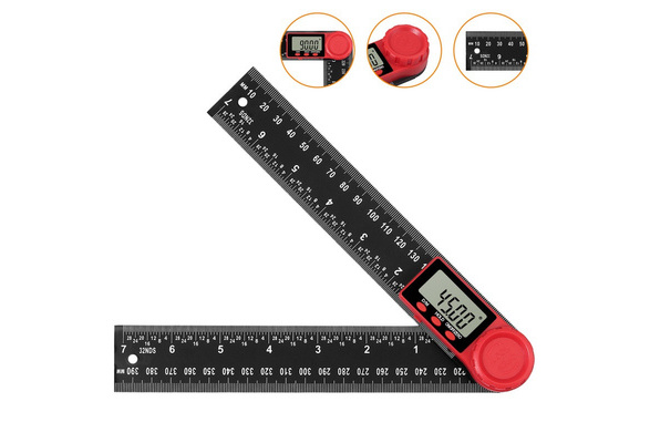 LCD Digital Angle Finder Ruler 8-Inch Protractor Measure Tools 200mm Angle Gauge 
