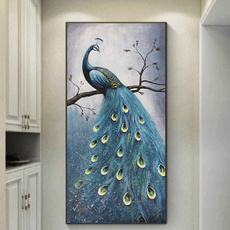 peacock, 5ddiamondembroidery, DIAMOND, Home Decor