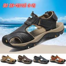 casual shoes, Summer, Sandals, leather shoes