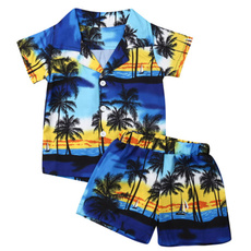 babyholidayoutfit, Summer, Hawaiian, short sleeves