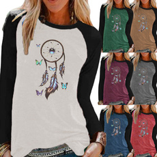 Plus Size, Graphic T-Shirt, Long Sleeve, casual shirt