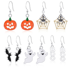 ghost, halloweenearring, Bat, ghostjewelry
