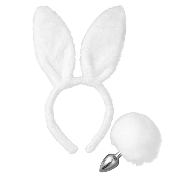 Easter Bunny Costume Rabbit Ears Headband Nose Tail Plug Party Cosplay
