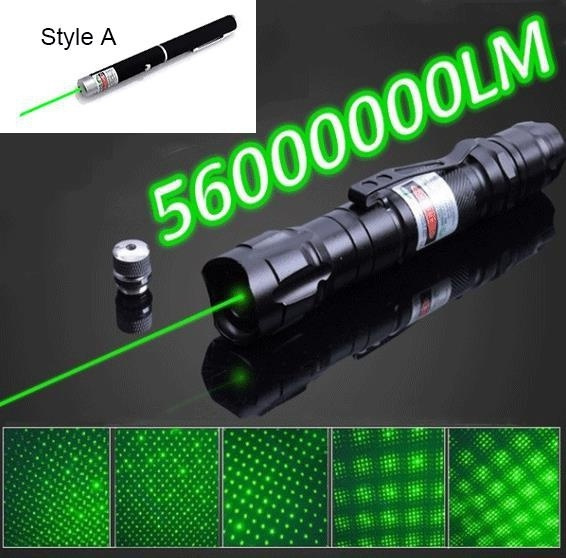 5MW 532Nm High Power Green Laser Pointer Tactical Dot Military Light Lazer Pen 