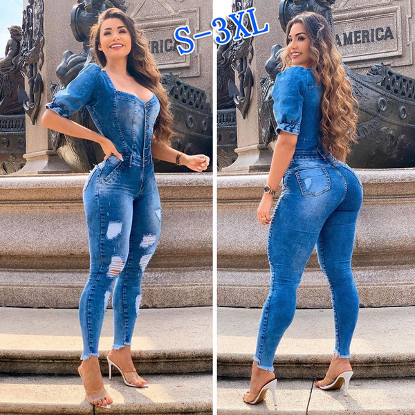 New Denim Overalls Washed Simple Plus Size Ladies Jeans Suspenders - China  Denim Jeans and Jeans price | Made-in-China.com