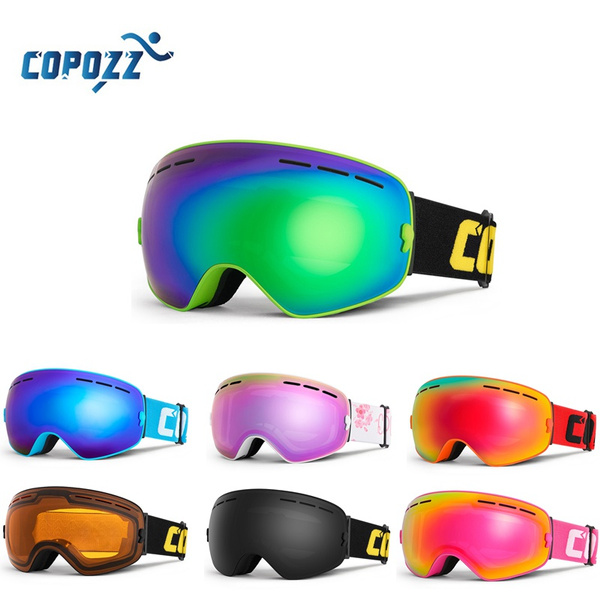 COPOZZ Brand Ski Goggles Double Layers UV400 Anti-fog Big Ski Glasses  Skiing Mask Snowboard Men Women Snow Goggles GOG-201 Pro