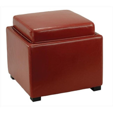 tray, living room, leather, ottoman