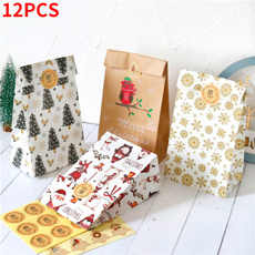 kraft, Christmas, bottlepackaging, Gift Bags