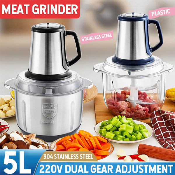 304 Stainless Steel Electric Chopper Meat Grinder Mincer Food