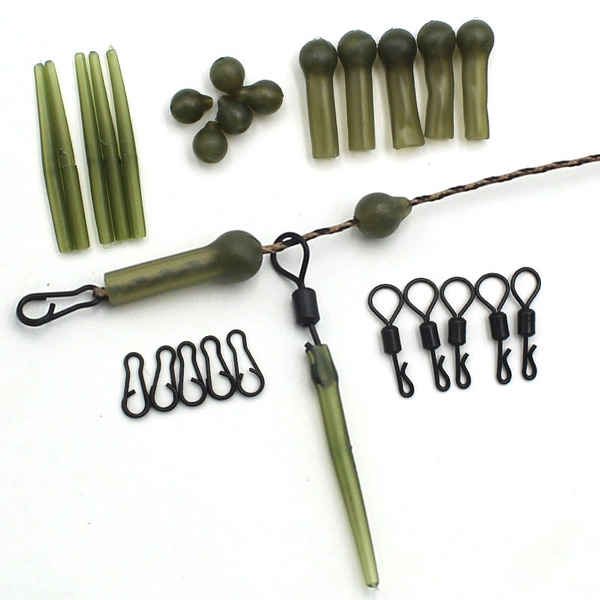 5Set=25PCS Carp Fishing Accessories Kit Helicopter Chod Rigs Ring