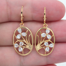 Fashion, gold, wedding earrings, Mystic