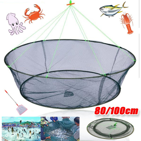 Foldable Drop Net Fishing Landing Net Prawn Bait Crab Shrimp Fishing Gear  Net 