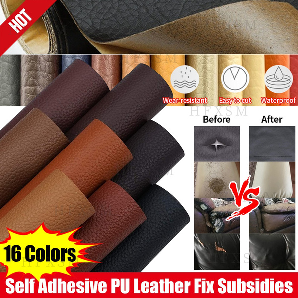 16 Colors 3 Size Peel and Sttick Self Adhesive PU Leather Stickers