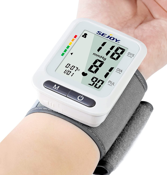 Blood Pressure Monitor-wrist Cuff Automatic Digital Blood Pressure Meter,  Accurate Bp Machine For Home Use, Large Display, Hypertension & Irregular  He