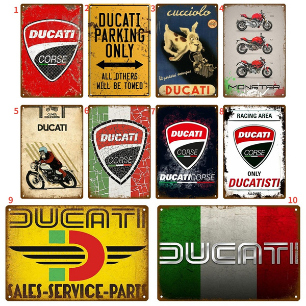 Ducati Garage Metal Sign Poster Vintage Retro Tin Sign Plaque Metal ...