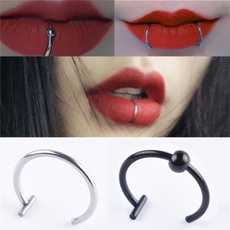 Steel, piercingbodyjewelry, Jewelry, fakepiercingnosering