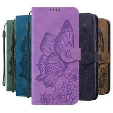 case, butterfly, Samsung, leather