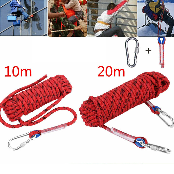 10/20M Heavy Duty Rock Climbing Rope Cord 12mm 1200kg for Use Emergency  Outdoor