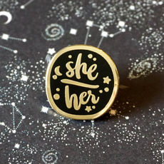 Pins & Brooches, enamel, Pins, Starry