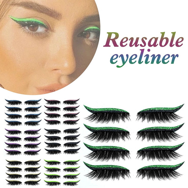 Eyelid Line Stick Reusable Eyeliner Stickers Cat Eye Makeup Double ...