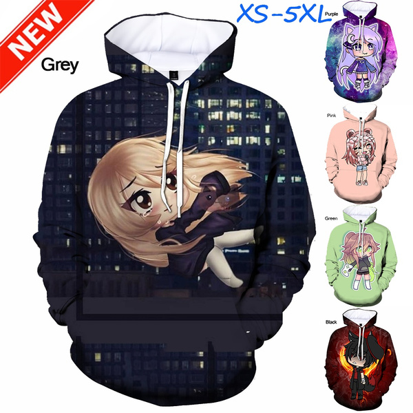 Popular anime gacha vida 3d hoodies das mulheres dos homens