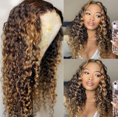 wig, afrokinkycurlywig, brown, Hair Extensions & Wigs