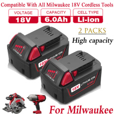 Power Tools, m18milwaukeebatterycharger, 48111815milwaukeebattery, Battery