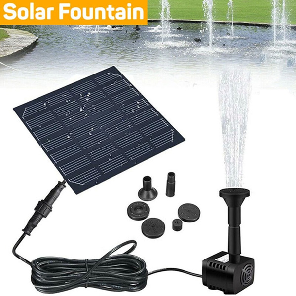 Solar Panel Powered Water Fountain Pool Pond Garden 1.2W Water ...