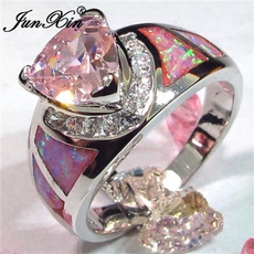 pink, Heart, Jewelry, 925 silver rings