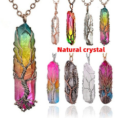 crystal pendant, hexagonalpendant, Jewelry, Tree