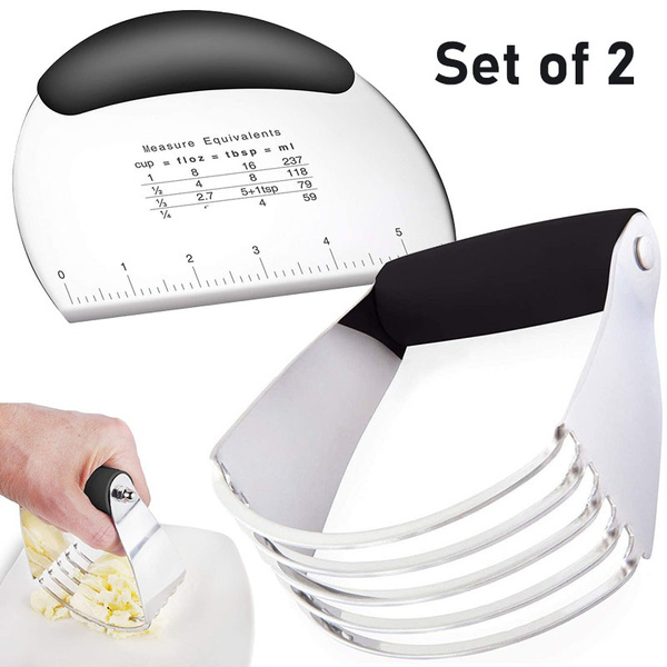 Dough Pastry Blender/Scraper/Cutter/Chopper Set of 2 Stainless Steel
