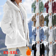 fur coat, Plus Size, hooded, Winter