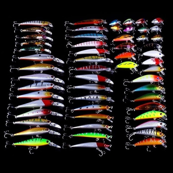 Mixed Models Fishing Lures Set Lifelike Minnow Lure Crank Baits Tackle ...