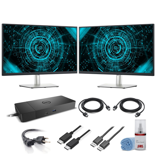 2 x Dell P2721Q 27 Inch 16:9 4K USB Type-C IPS Monitor (P2721Q) +