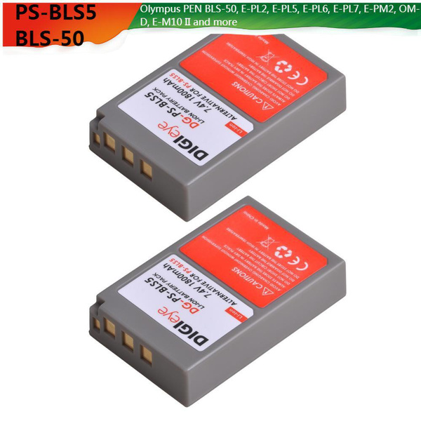 🔥1800mAh BLS5 BLS50 PSBLS5 Battery for Olympus OMD EM10, Mark II