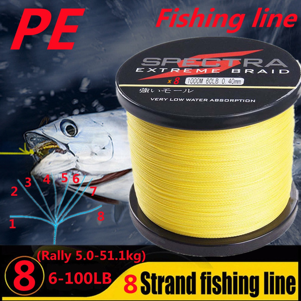 Super pull 500 meters 1000 meters 6-100 pounds. Polyethylene 8-strand braided  fishing line wear resistant fishing line-Rally 5.0-51.1kg