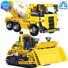 building, bulldozer, Toy, Mixers