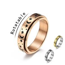 Couple Rings, rotatable, anxiety, Star