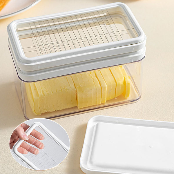 Butter Cutter Container Plate Tableware Butter Cheese Fresh Box for
