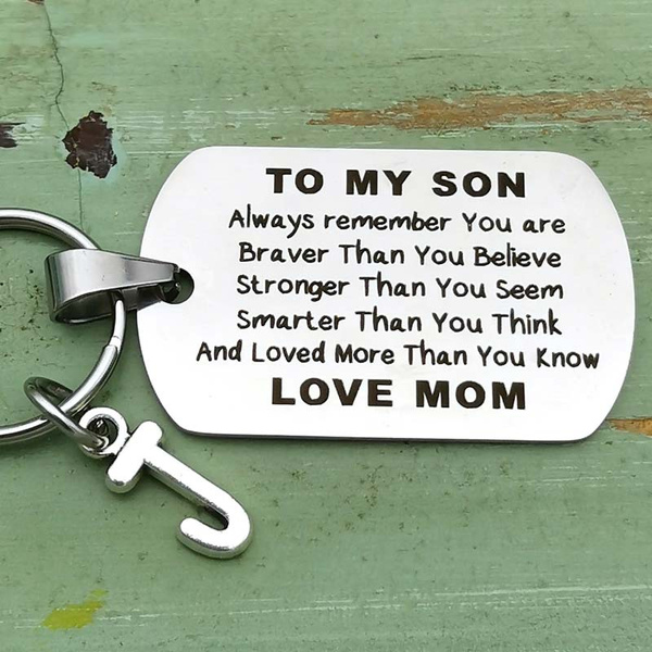 Inspirational Gifts to My Son Keychain from Mom Never Forget How Much –  Aiseavril Cadeau