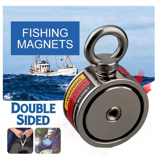 New Strong Fishing Magnets Combined 3000lbs Pull Force Double Side