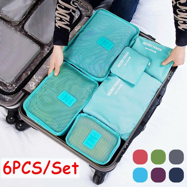 6pc Travel Storage Bag Suitcase Luggage Organizer Set Bag for