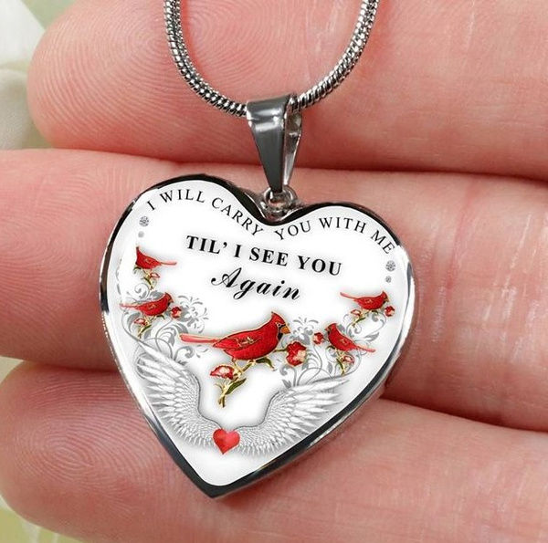 I Will Carry You with Me Til'l See You Again - Heart Pendant Necklace ...