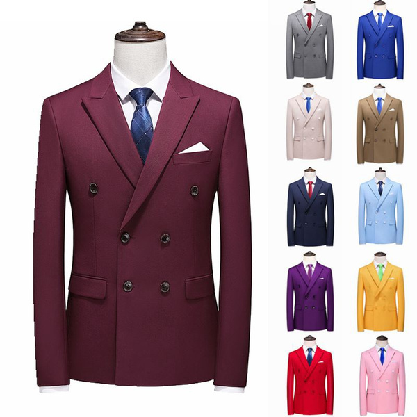 New Men's Wedding Suit Fashion Suit 14 color Suit Casual Self ...