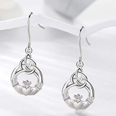 loverearring, Sterling, Heart, hookearring