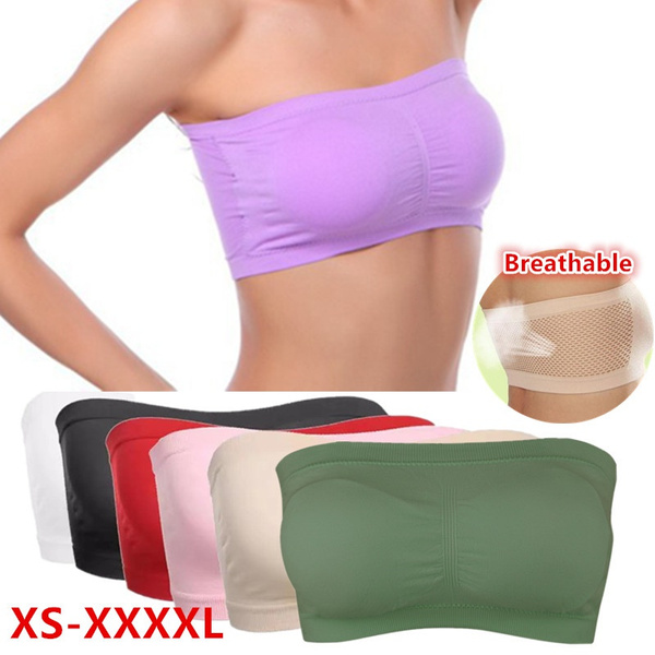 Women Seamless Strapless High Elastic Wrapped Invisible Strapless Soft  Chest Wraps Tube Tops strapless bras for women Push Up Bra Breathable Crop  Top straplessbra
