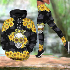 Leggings, Fashion, hoodielegging, Sunflowers