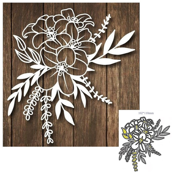 Floral Metal Cutting Dies Stencils for DIY Scrapbooking Photo Album Decorative 